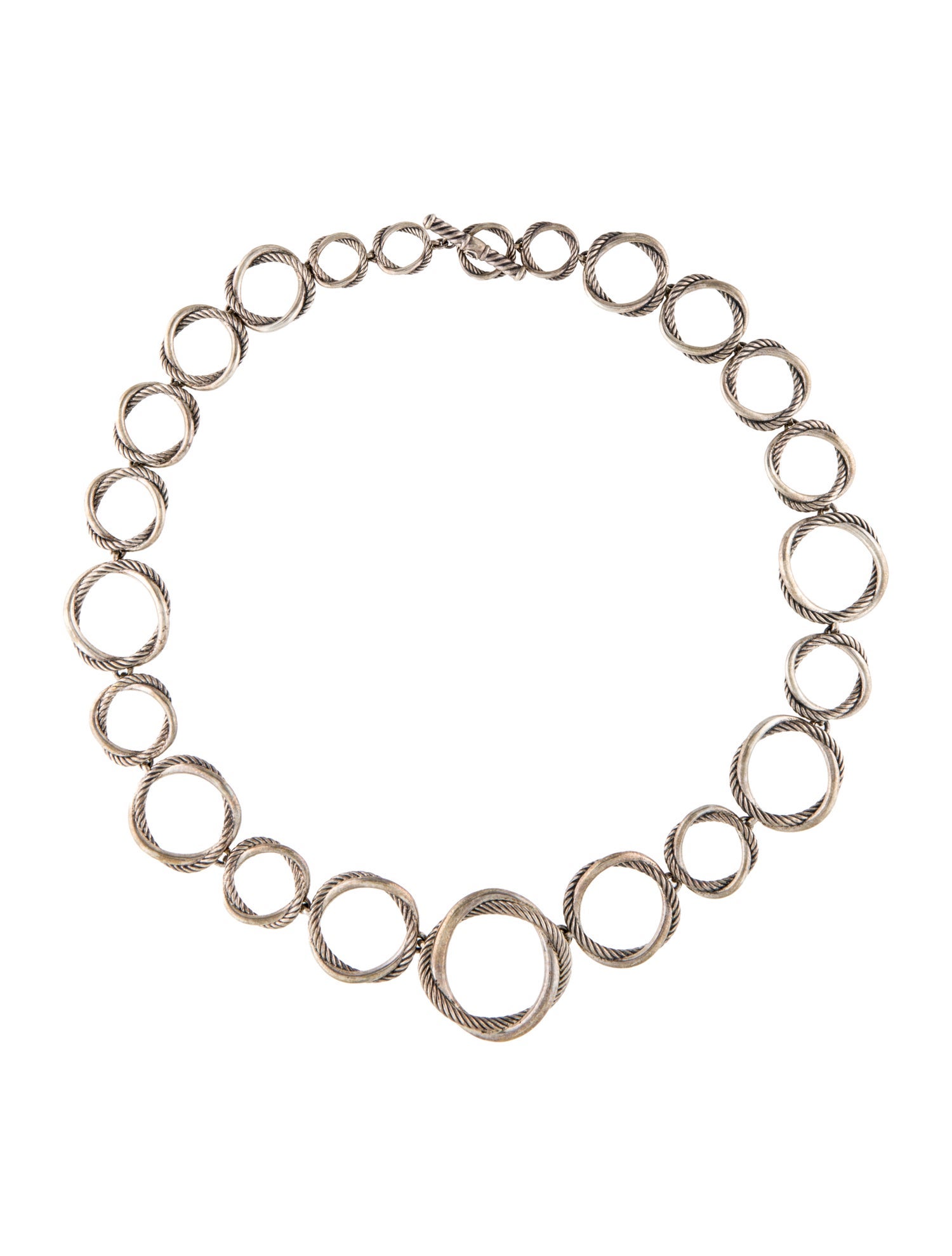 David Yurman Infinity Circle Graduated Link Necklace