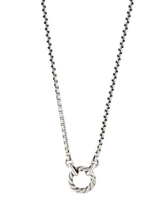 David Yurman Cable Amulet Vehicle Box Chain Slider Necklace
