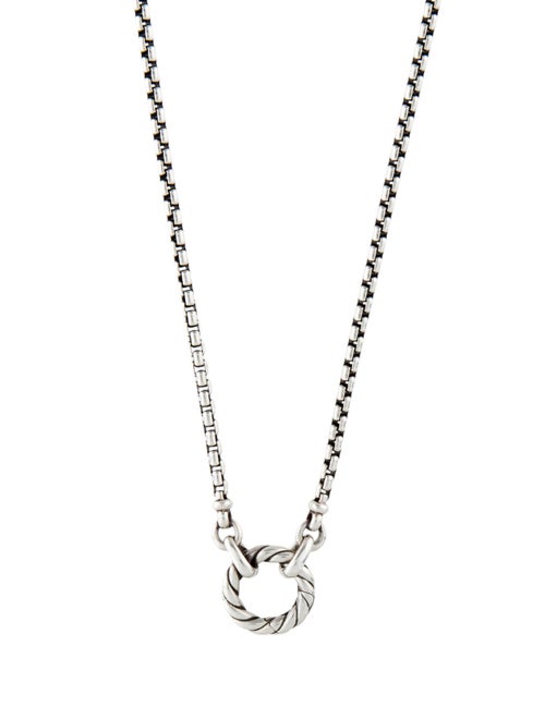 David Yurman Cable Amulet Vehicle Box Chain Slider Necklace
