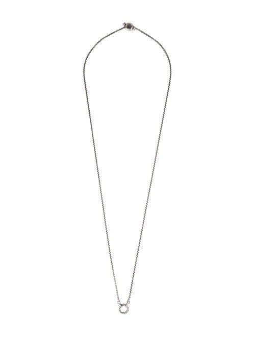 David Yurman Cable Amulet Vehicle Box Chain Slider Necklace