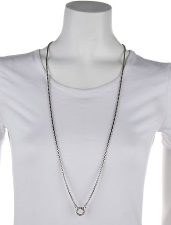 David Yurman Cable Amulet Vehicle Box Chain Slider Necklace