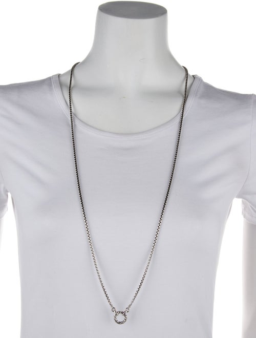 David Yurman Cable Amulet Vehicle Box Chain Slider Necklace