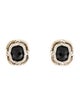 David Yurman Onyx & Diamond Labyrinth Earclips