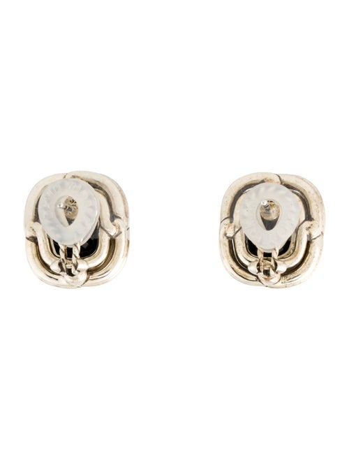 David Yurman Onyx & Diamond Labyrinth Earclips