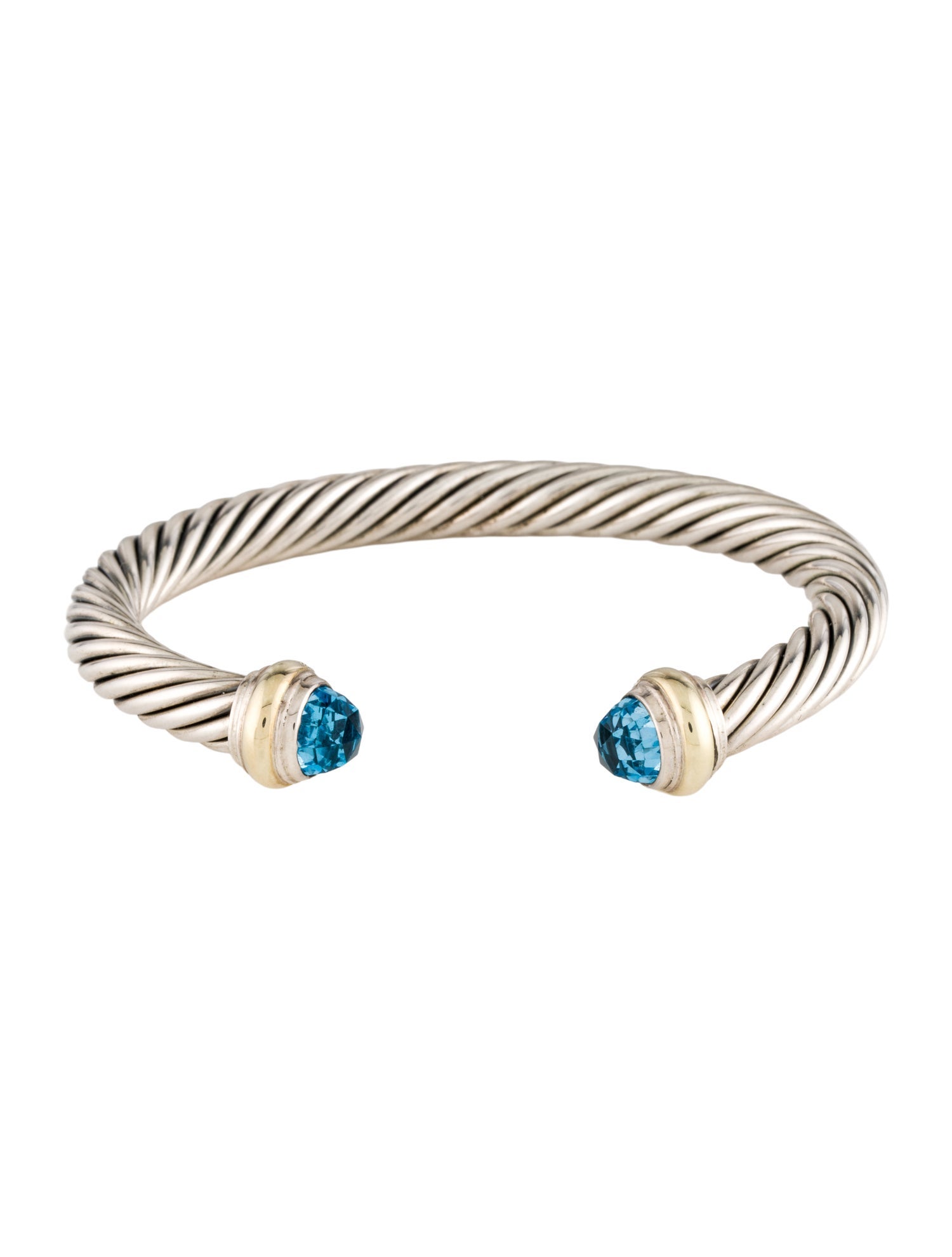 David Yurman Topaz Classic Cable Cuff Bracelet