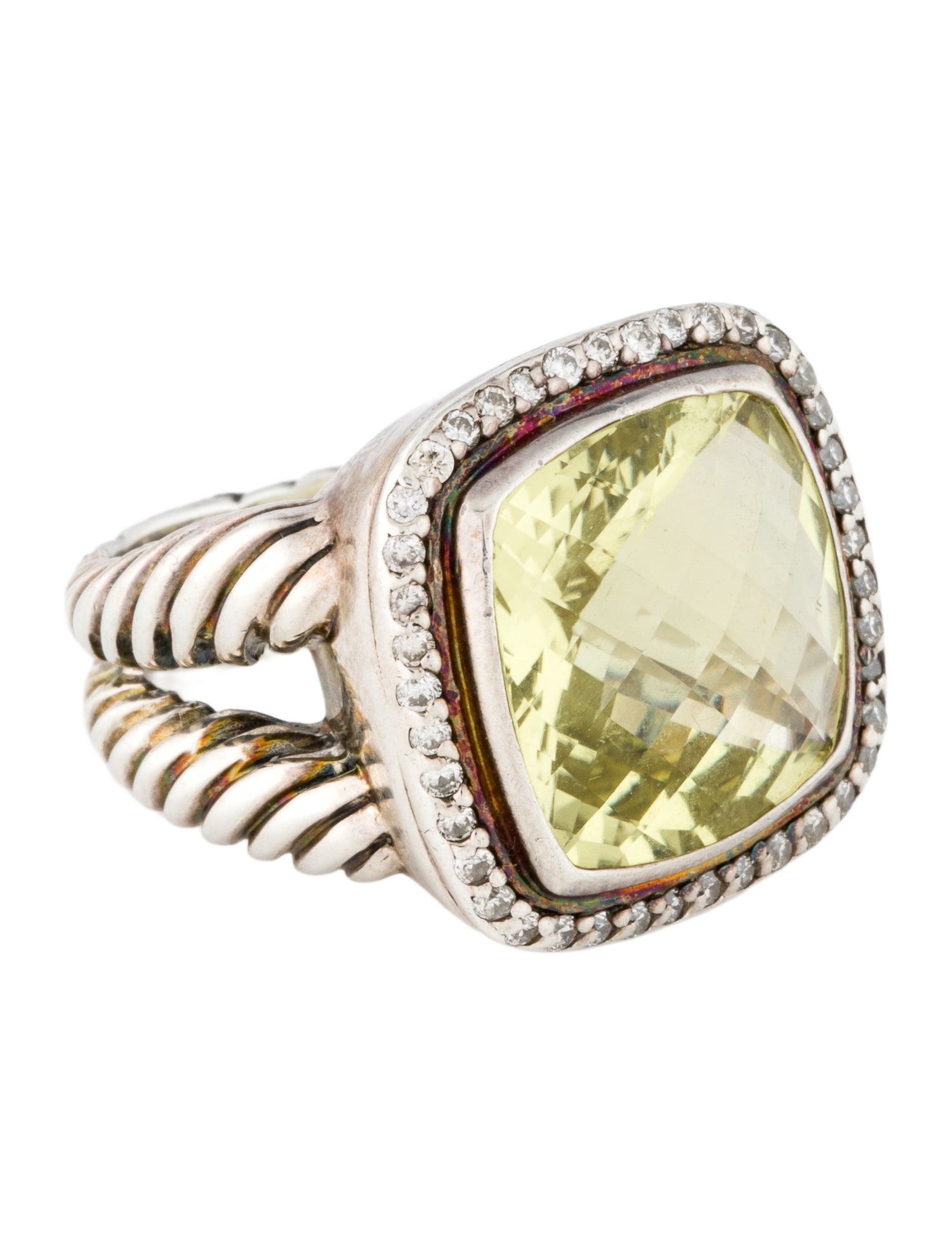 David Yurman Quartz & Diamond Albion Cocktail Ring