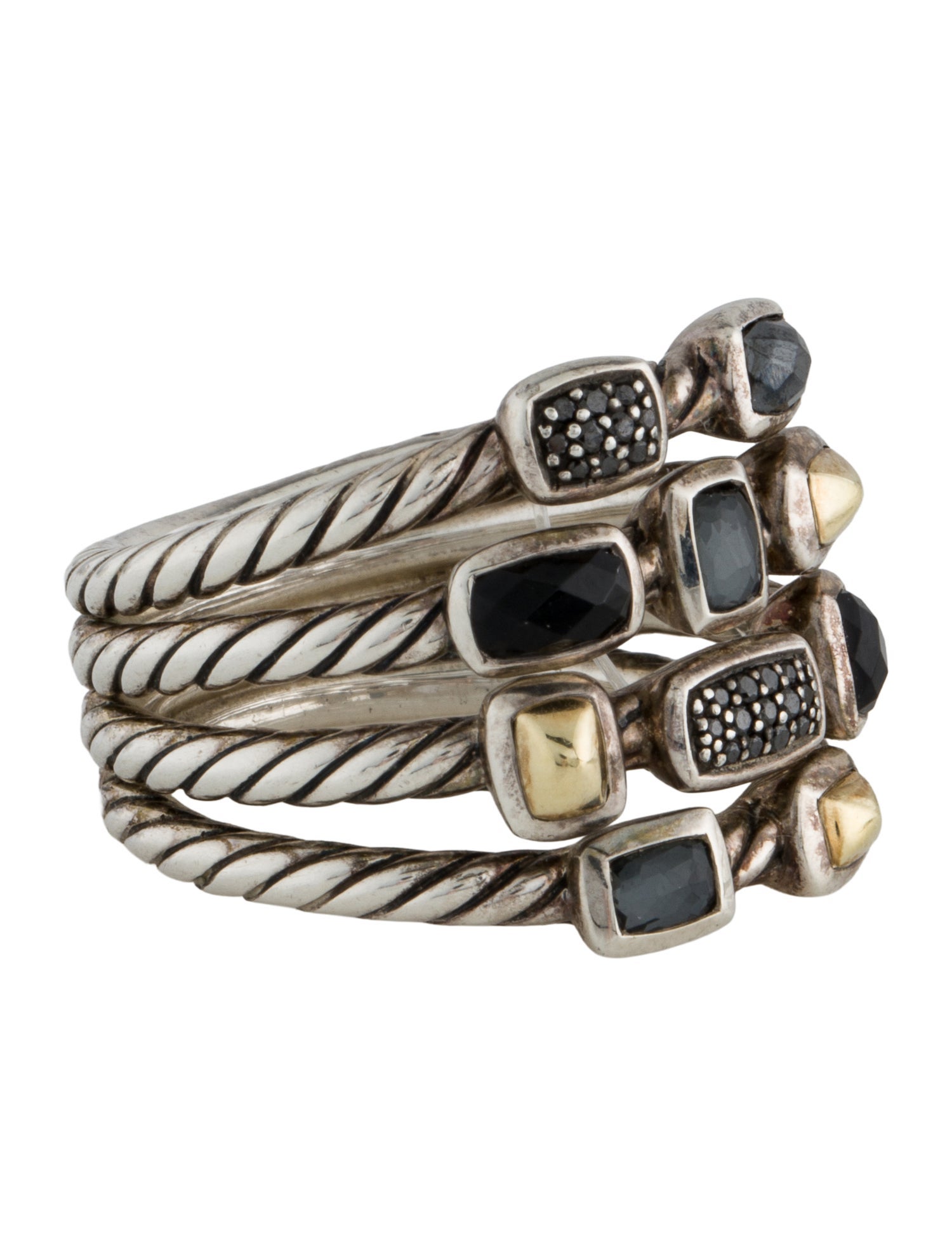 David Yurman Multistone & Diamond Confetti Ring