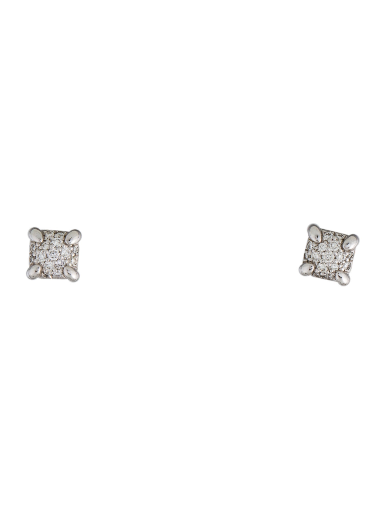 David Yurman 18K Diamond Petite Chatelaine Stud Earrings