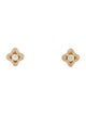 David Yurman 18K Diamond Venetian Quatrefoil Stud Earrings