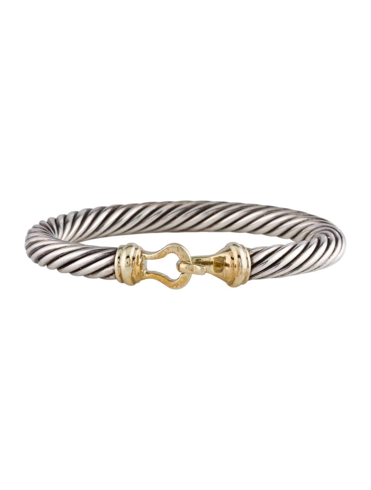 David Yurman Two-Tone Buckle Classic Cable Bracelet