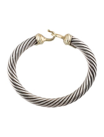 David Yurman Two-Tone Buckle Classic Cable Bracelet