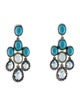 David Yurman Topaz, Aquamarine & Resin Color Classic Chandelier Earrings