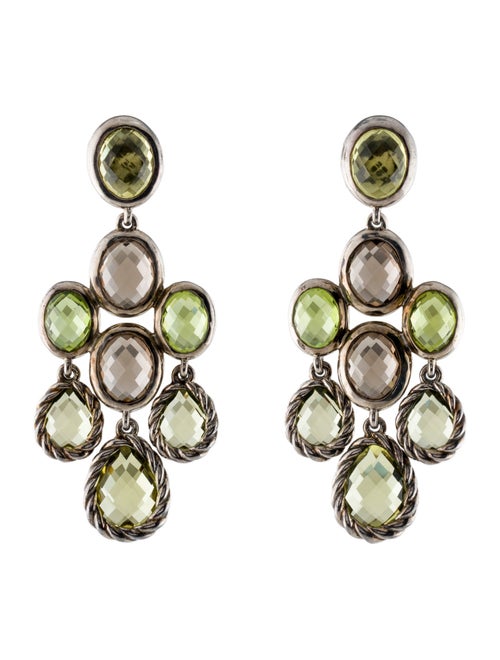 David Yurman Citrine, Smoky Quartz & Peridot Color Classics Chandelier Earrings