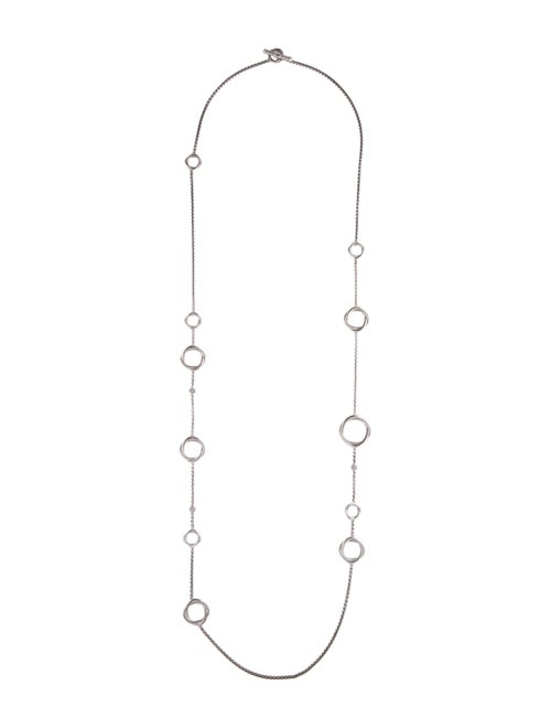 David Yurman Diamond Infinity Station Necklace