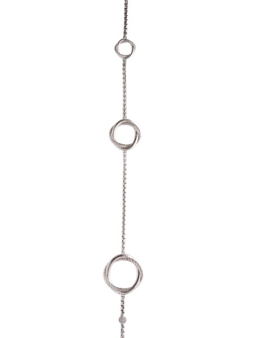 David Yurman Diamond Infinity Station Necklace