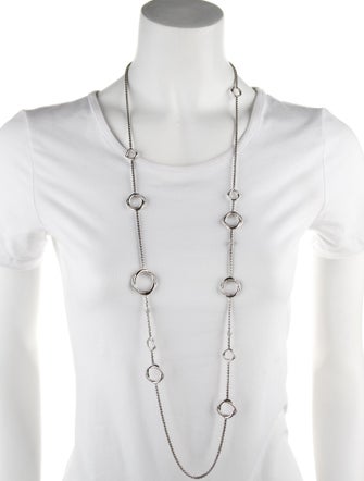 David Yurman Diamond Infinity Station Necklace