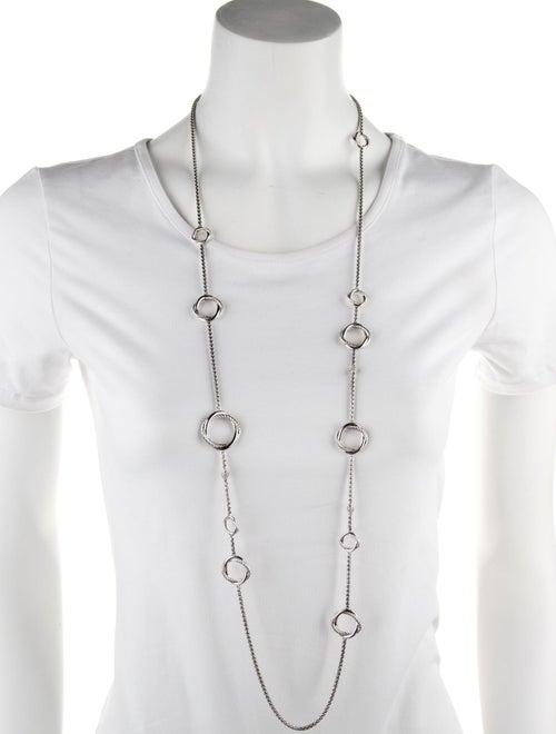 David Yurman Diamond Infinity Station Necklace