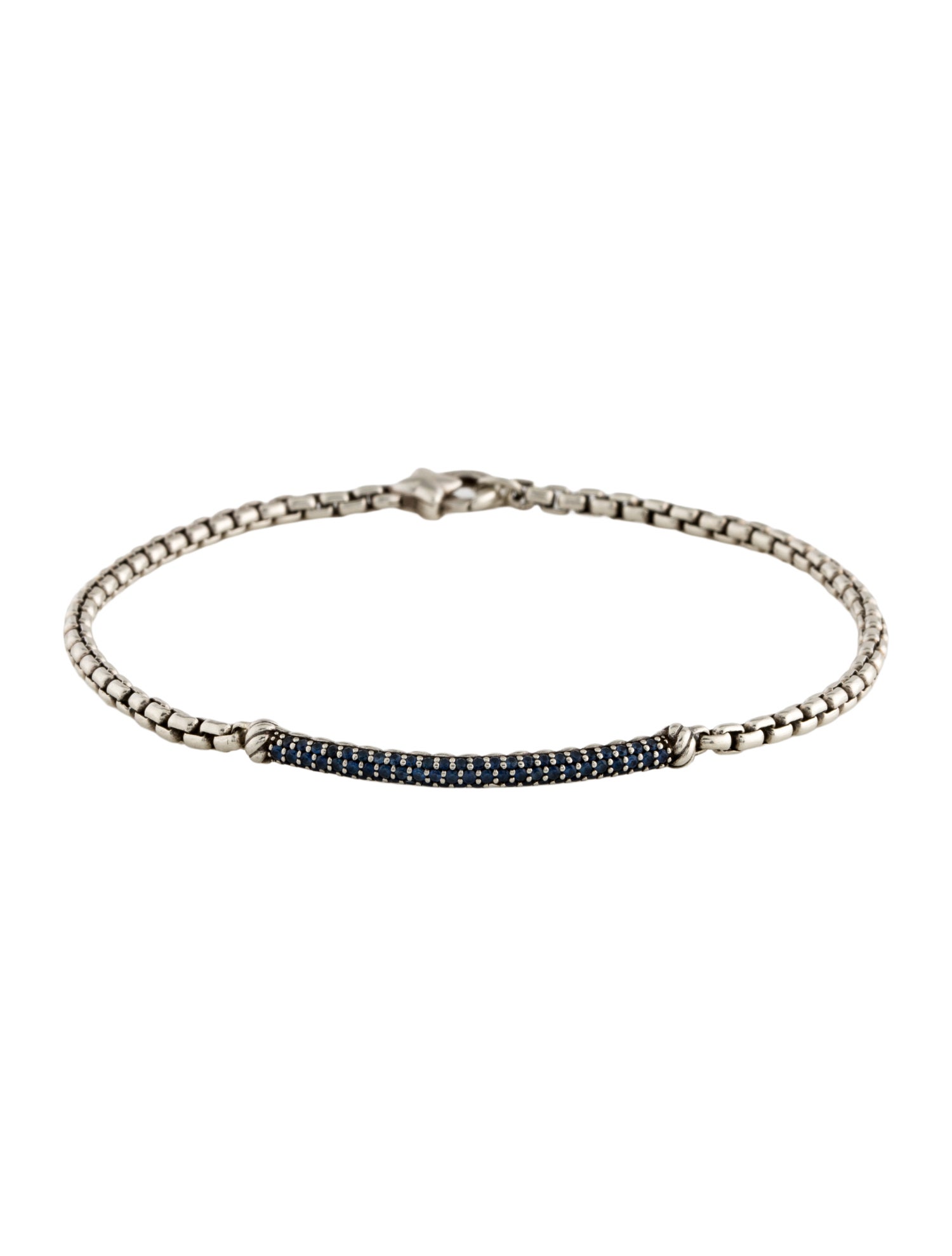 David Yurman Sapphire Bar Station Bracelet