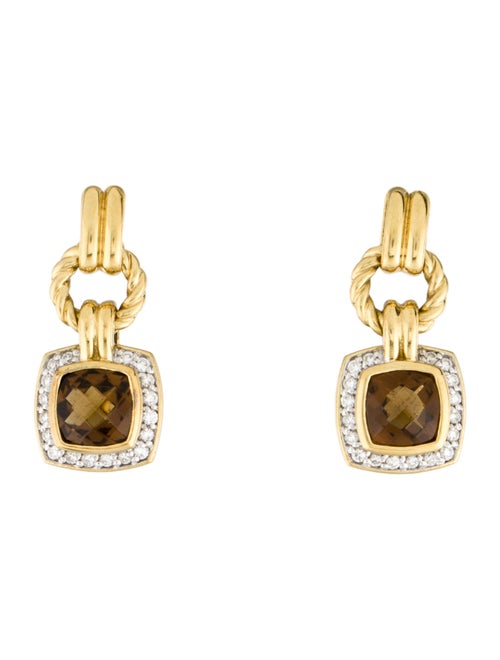 David Yurman 18K Citrine & Diamond Renaissance Drop Earrings