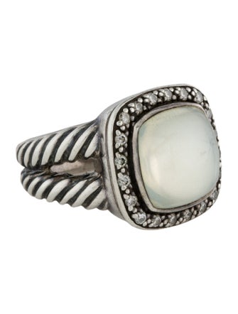 David Yurman Mother of Pearl, Quartz Doublet & Diamond Albion Ring