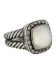 David Yurman Mother of Pearl, Quartz Doublet & Diamond Albion Ring