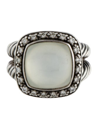David Yurman Mother of Pearl, Quartz Doublet & Diamond Albion Ring