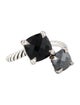 David Yurman Onyx, Hematine & Diamond Châtelaine Bypass Ring