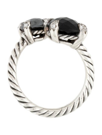 David Yurman Onyx, Hematine & Diamond Châtelaine Bypass Ring