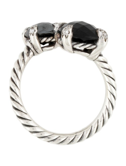 David Yurman Onyx, Hematine & Diamond Châtelaine Bypass Ring