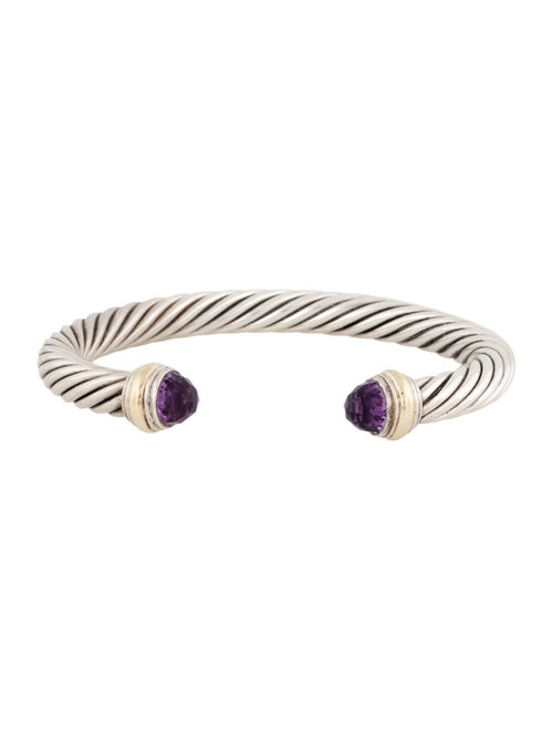 David Yurman Amethyst Classic Cable Cuff Bracelet