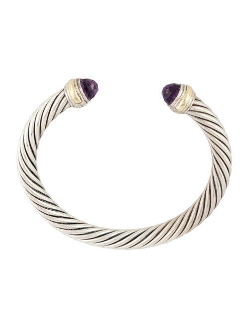 David Yurman Amethyst Classic Cable Cuff Bracelet