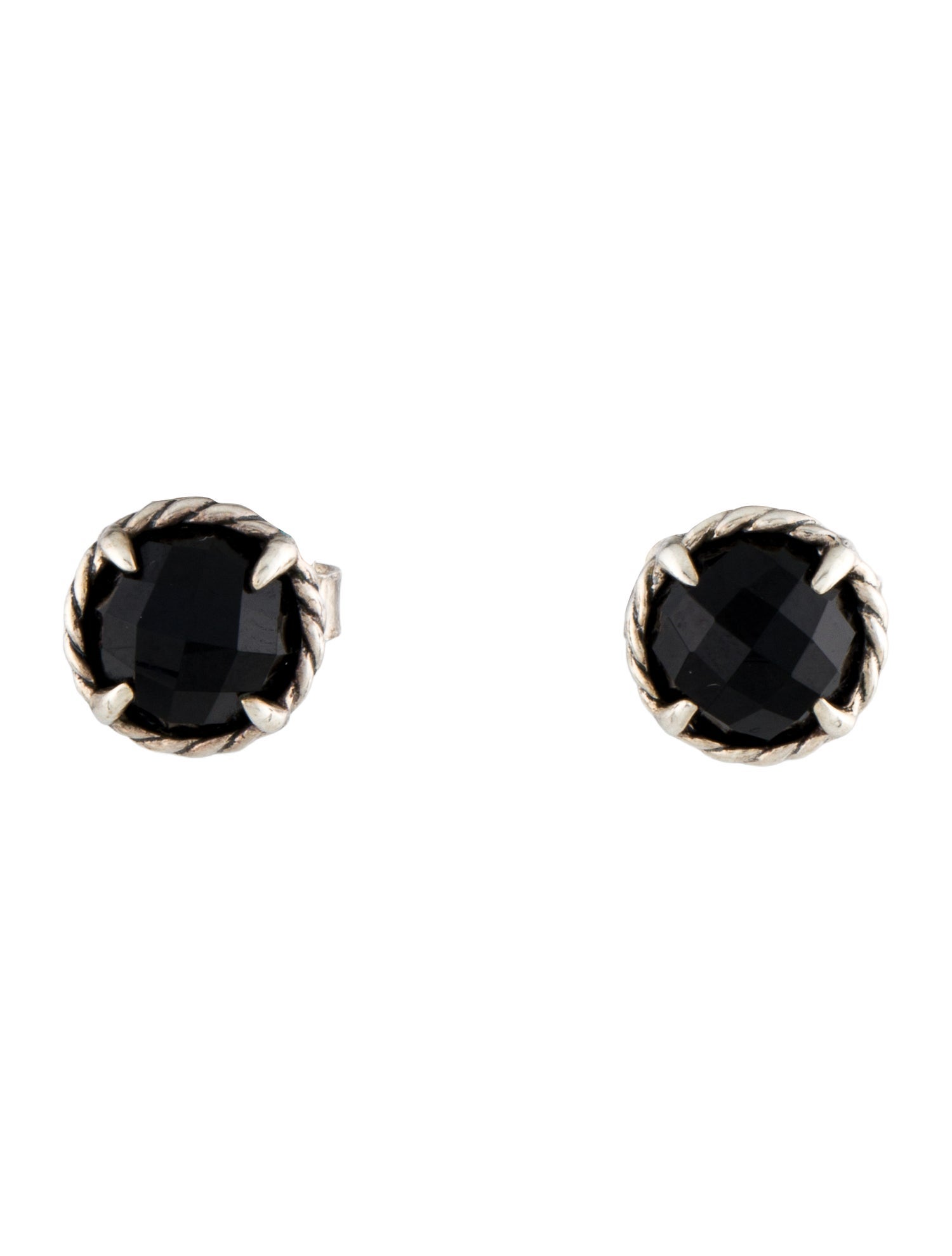 David Yurman Onyx Petite Chatelaine Studs