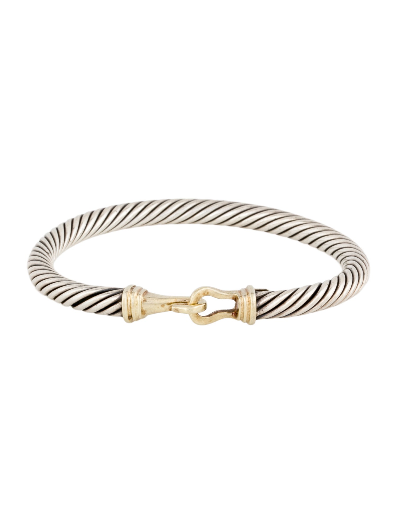 David Yurman Two-Tone Buckle Classic Cable Bracelet
