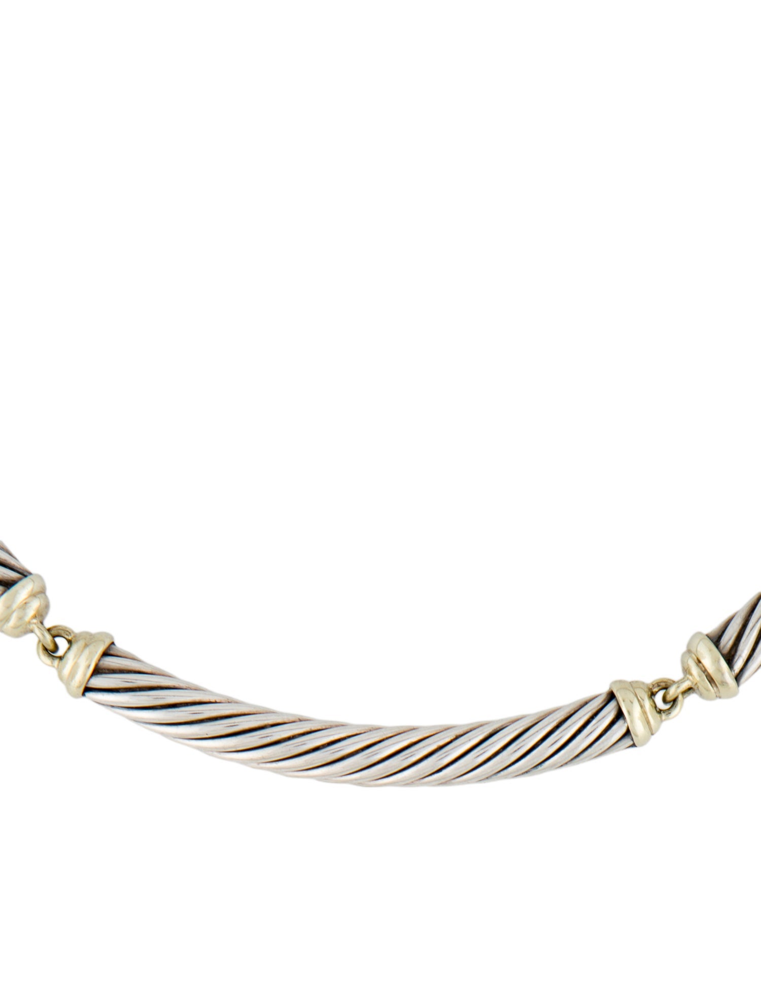 David Yurman Two-Tone Metro Cable Collar Necklace