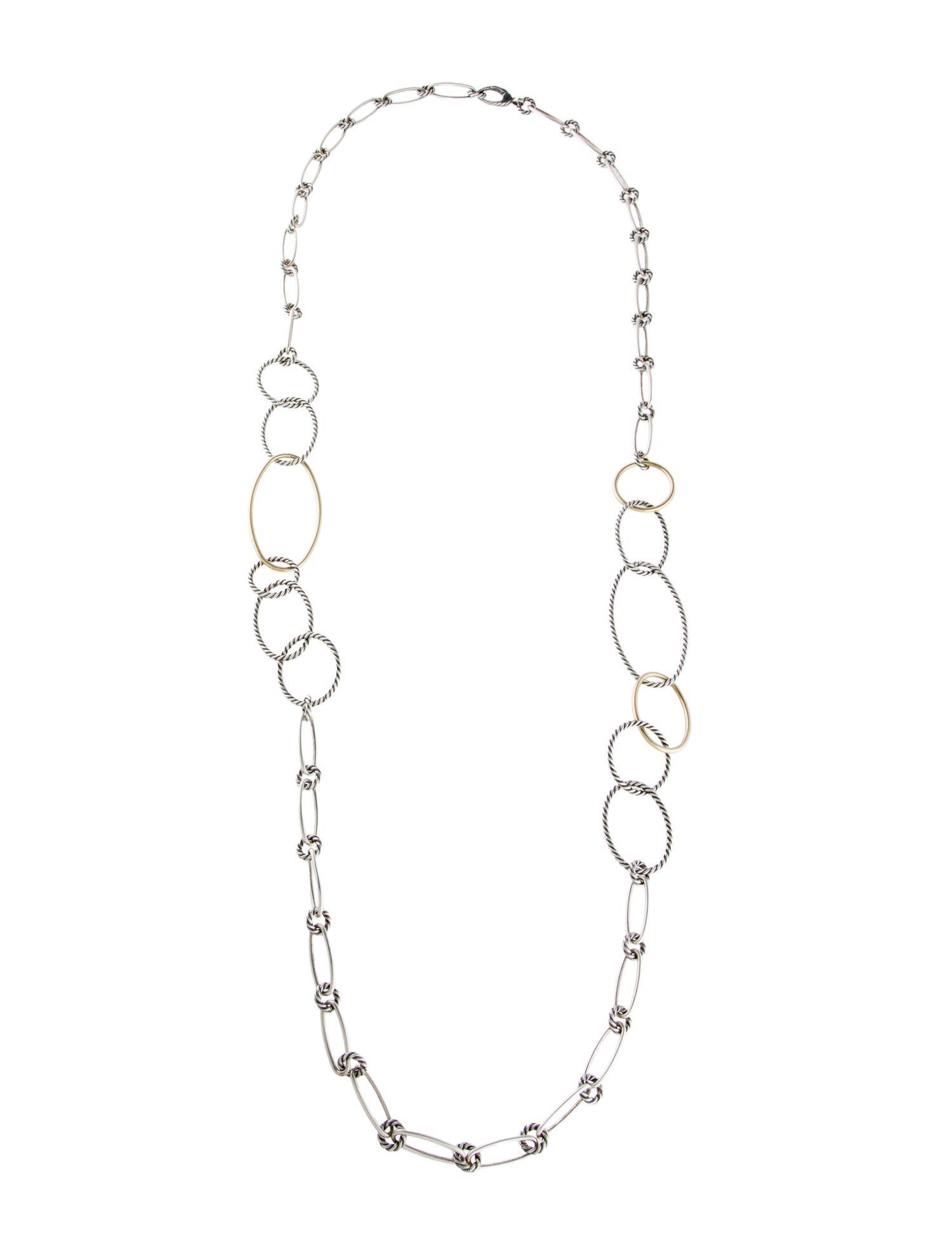 David Yurman Two-Tone Chain Link Necklace