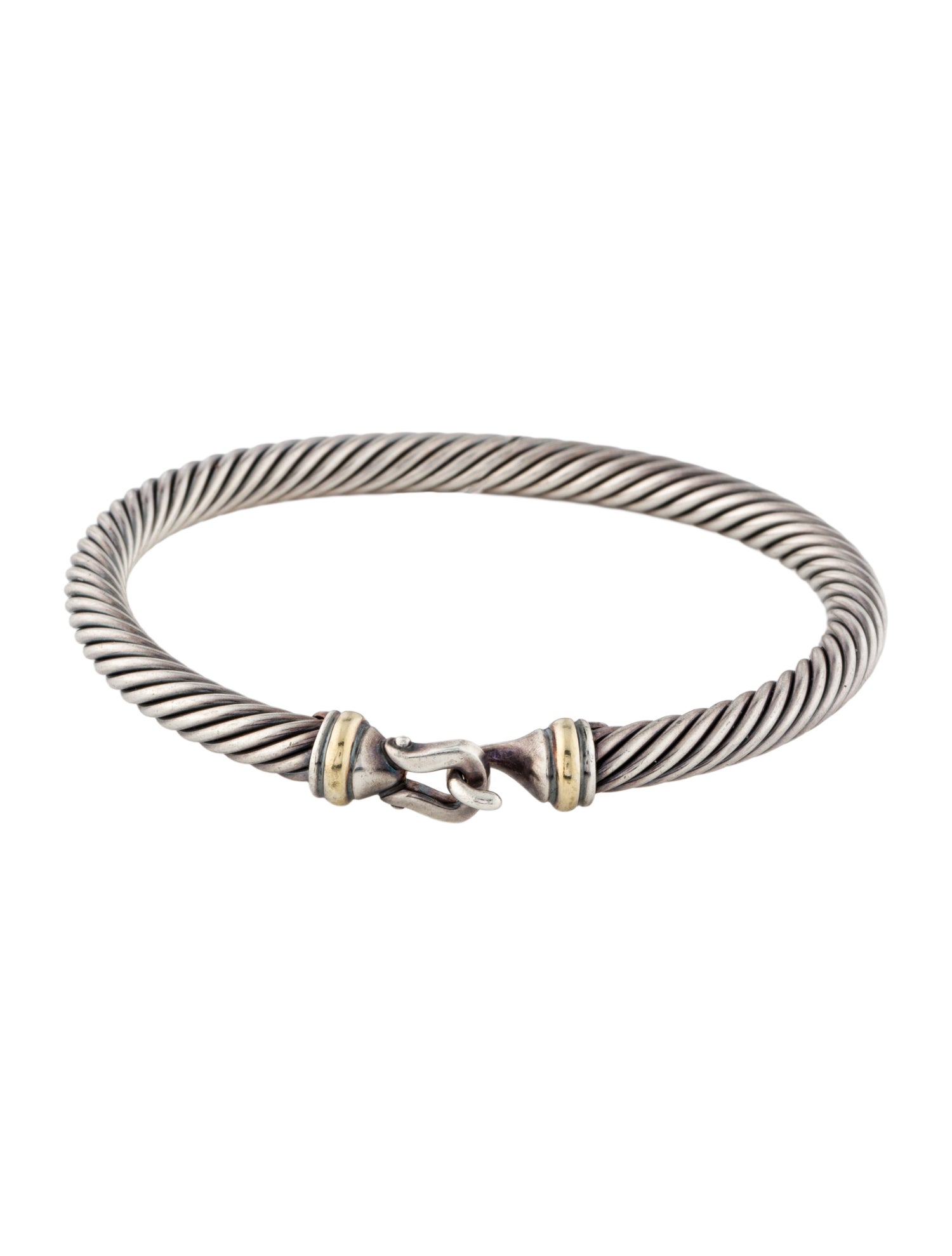 David Yurman Two-Tone Buckle Classic Cable Bracelet