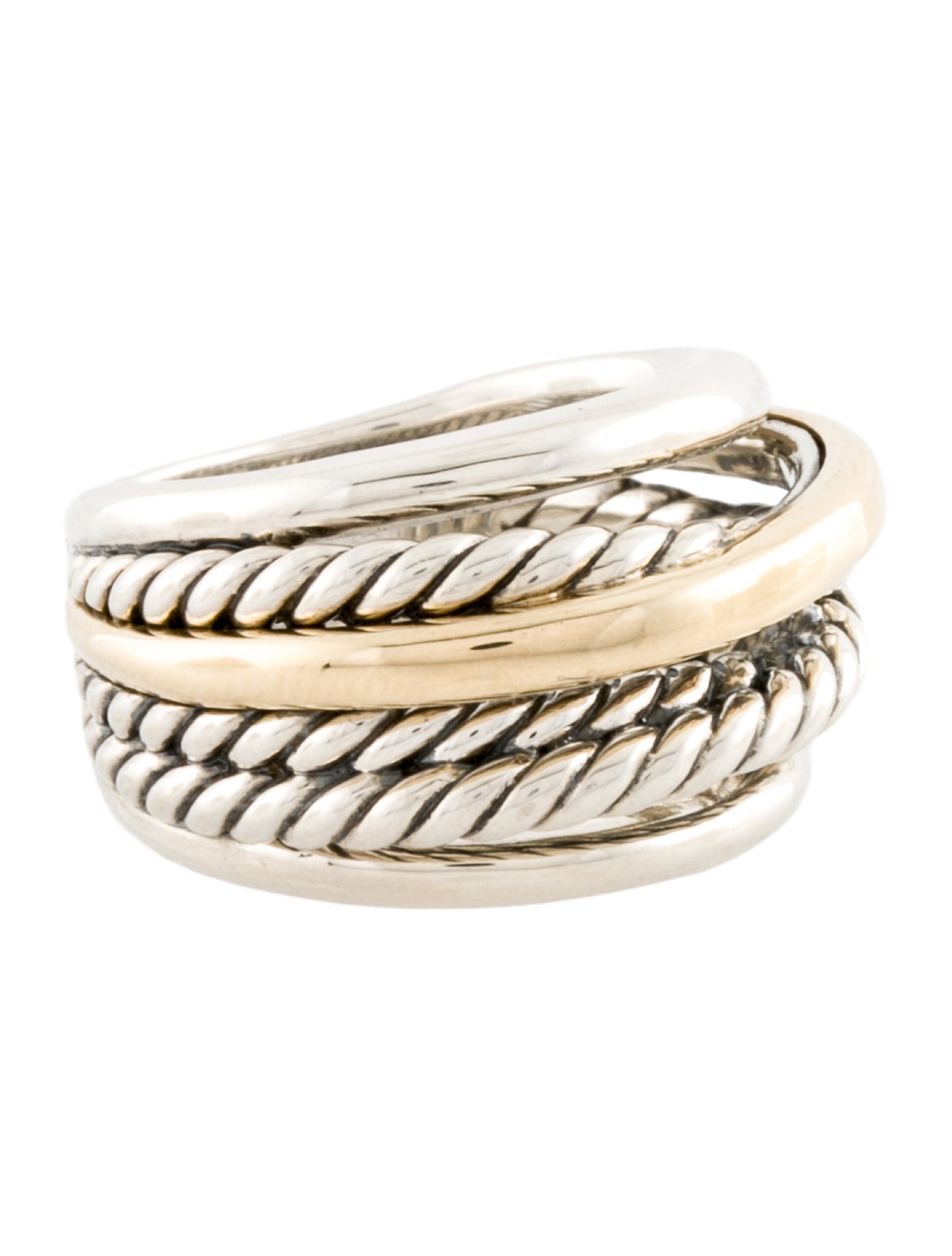 David Yurman Two-Tone Crossover Ring