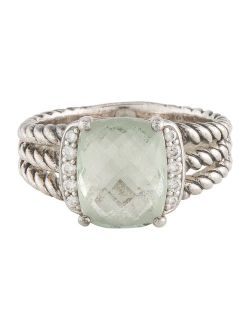 David Yurman Prasiolite & Diamond Petite Wheaton Ring