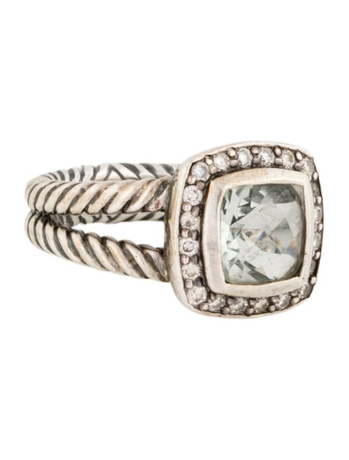 David Yurman Prasiolite & Diamond Petite Albion Ring