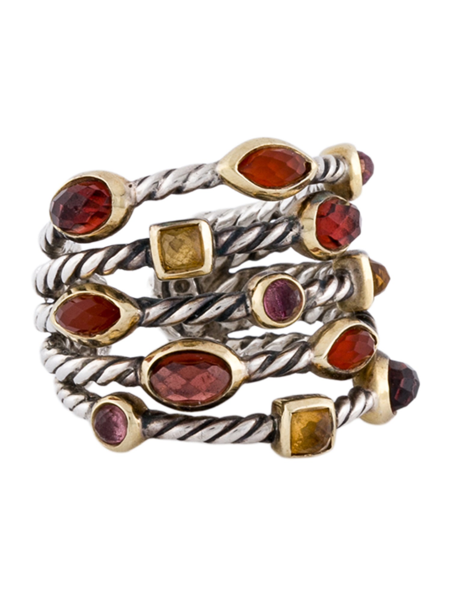 David Yurman Multi-Stone Confetti 5 Row Ring