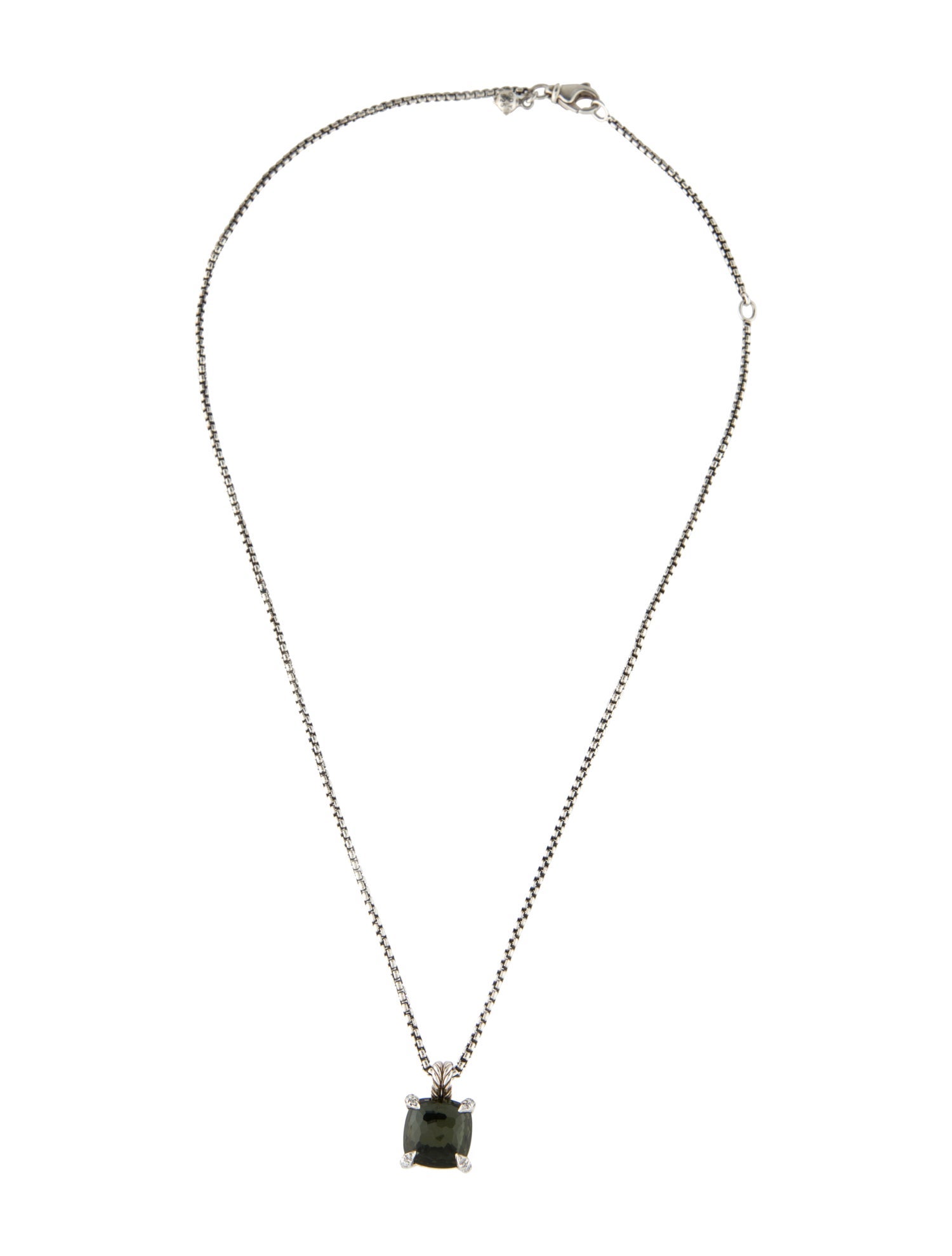 David Yurman Green Orchid & Diamond Chatelaine Pendant Necklace