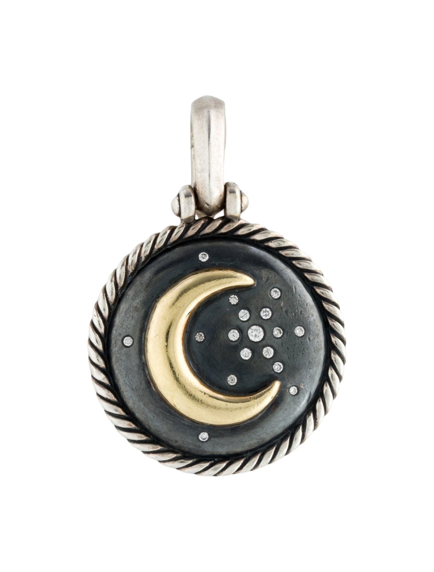 David Yurman Diamond Moon & Star Pendant