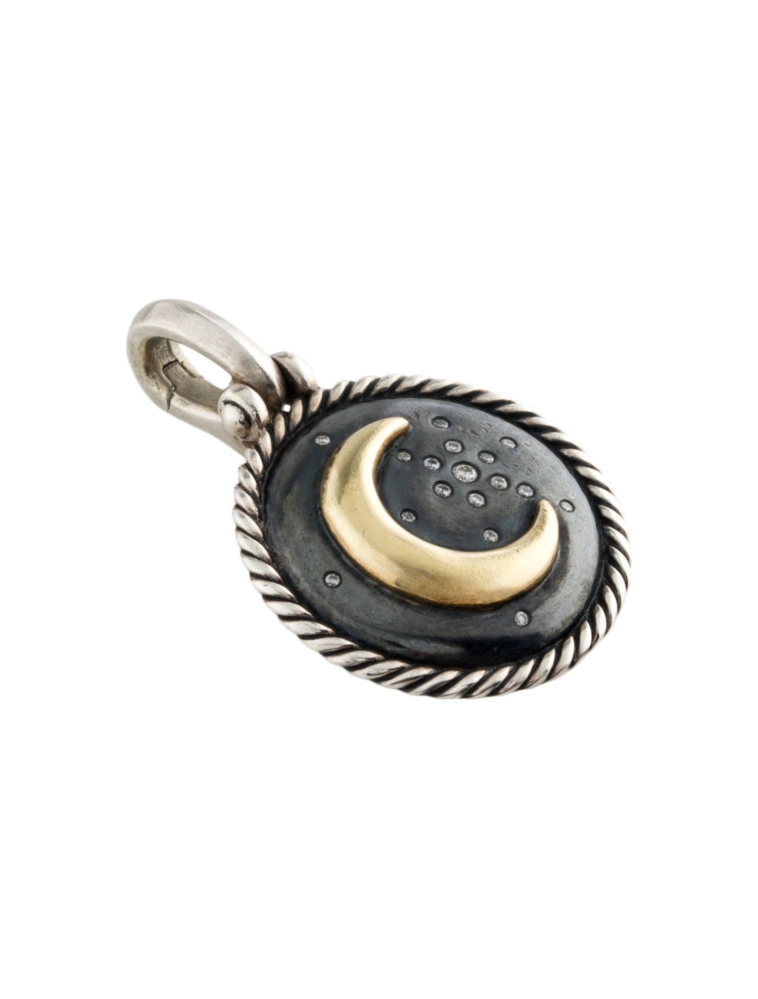 David Yurman Diamond Moon & Star Pendant