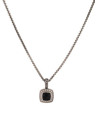 David Yurman Onyx & Diamond Petite Albion® Pendant Necklace