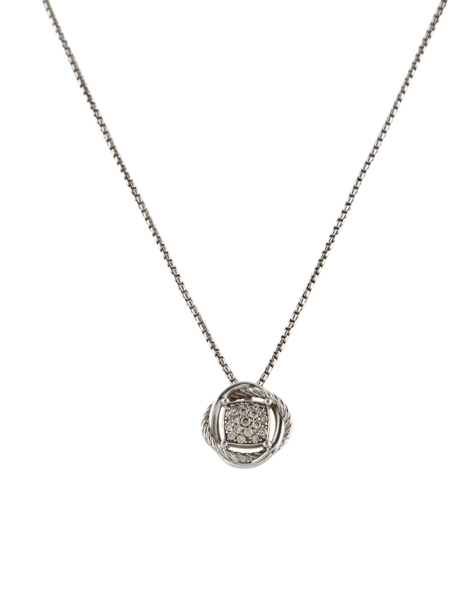 David Yurman Diamond Infinity Pendant Necklace