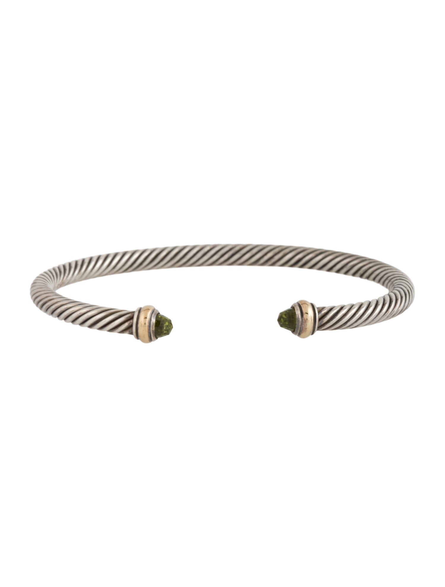 David Yurman Peridot Classic Cable Cuff Bracelet