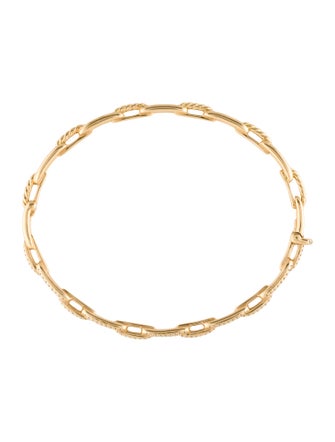 David Yurman 18K Diamond Stax Chain Link Bracelet