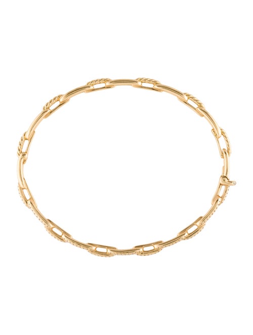 David Yurman 18K Diamond Stax Chain Link Bracelet