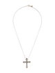 David Yurman Rhodolite Cable Cross Pendant Necklace