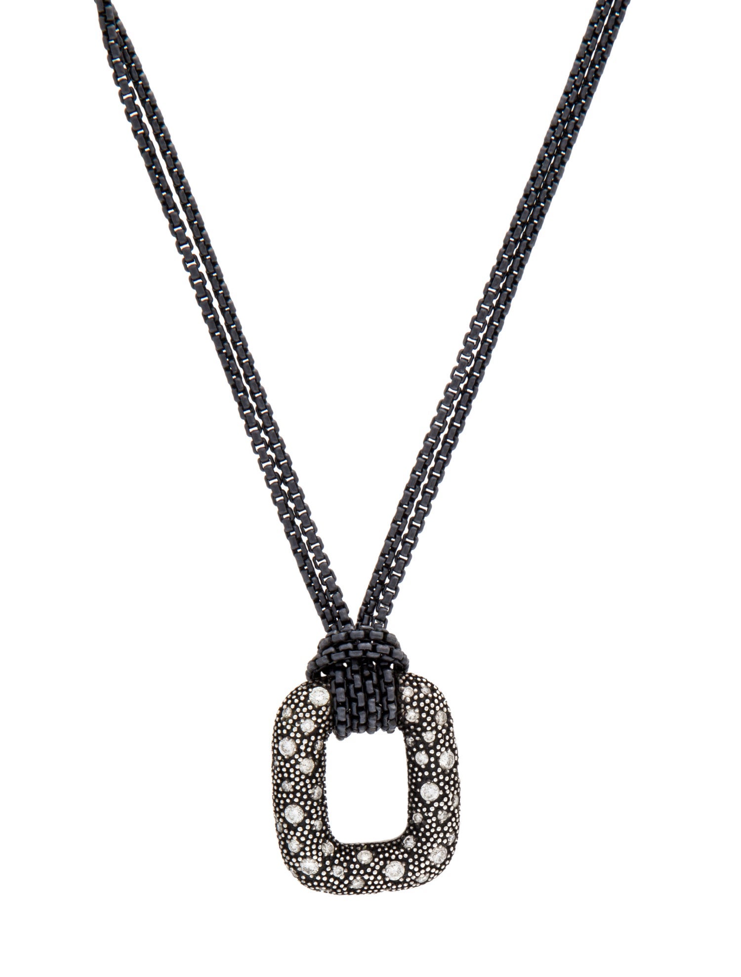 David Yurman Diamond Midnight Melange Pendant Necklace